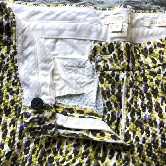 J. Crew Cafe Capri textured print size 2 - Picture 6 of 10